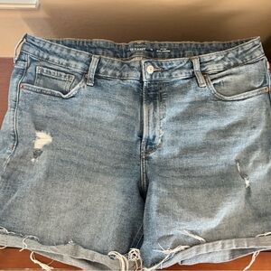 Old Navy Women's Distressed Blue Denim Shorts